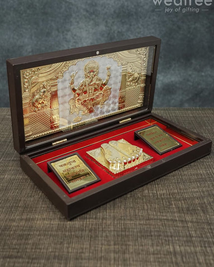 Gold Plated Prayer Box Large - Wl1094 Paduka
