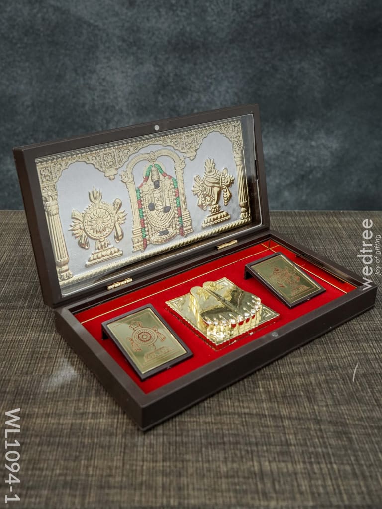 Gold Plated Prayer Box Large - Wl1094 Paduka
