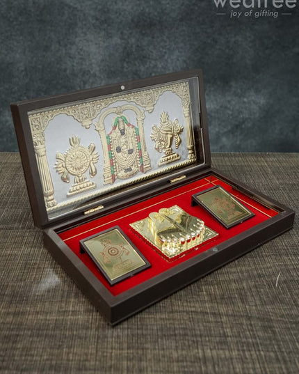 Gold Plated Prayer Box Large - Wl1094 Paduka