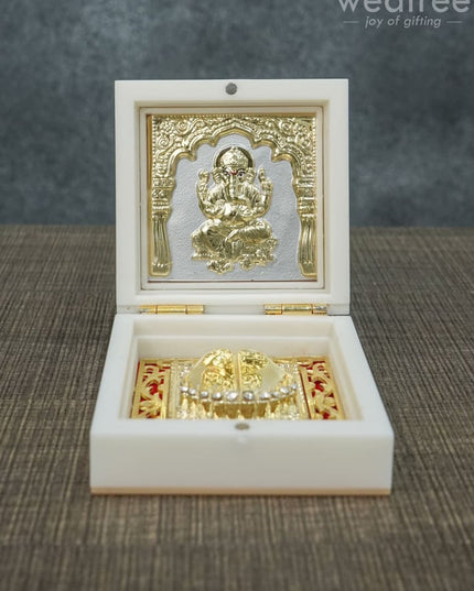 Gold Plated Prayer Box Mini - Wl1092 Paduka