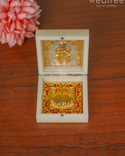 Gold Plated Prayer Box Mini - Wl1092 Paduka
