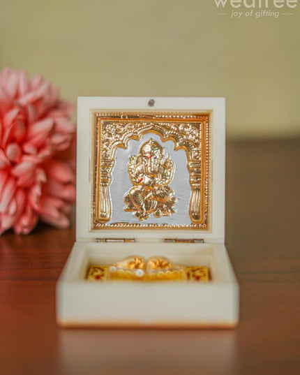 Gold Plated Prayer Box Mini - Wl1092 Paduka