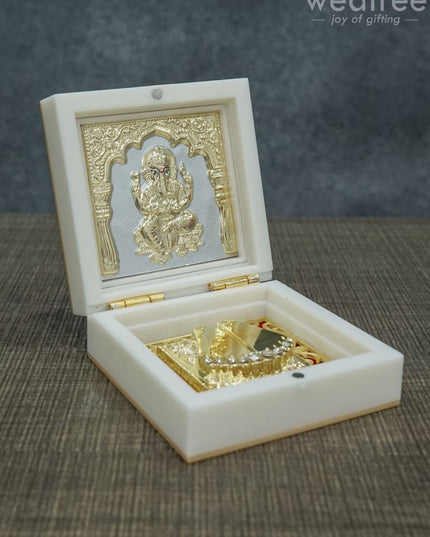 Gold Plated Prayer Box Mini - Wl1092 Paduka