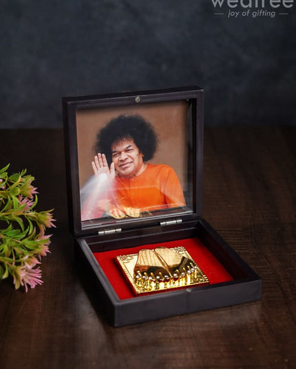 Gold Plated Prayer Box Small - Wl1093 Paduka