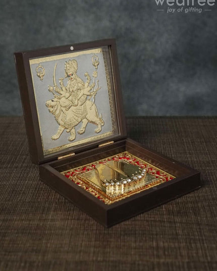 Gold Plated Prayer Box Small - Wl1093 Paduka