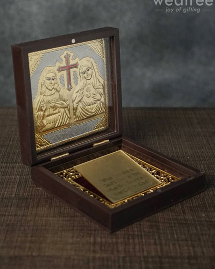 Gold Plated Prayer Box Small - Wl1093 Paduka