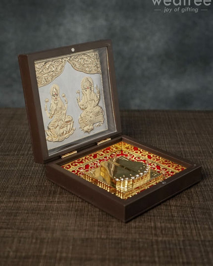 Gold Plated Prayer Box Small - Wl1093 Paduka