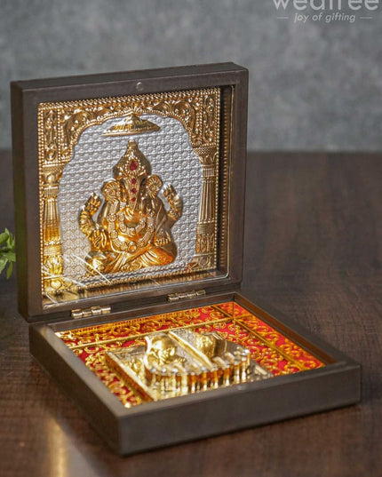 Gold Plated Prayer Box Small - Wl1093 Paduka