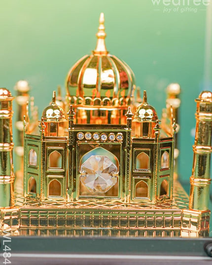 Gold Plated Taj Mahal with Acrylic Cabinet - WL4843 Gold Plated
