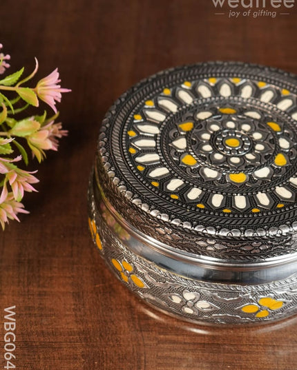 Oxidised Poori Box - 5 Inch Wbg0647 Boxes