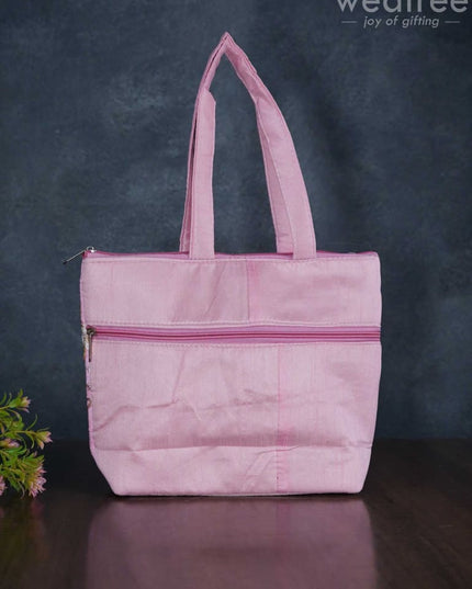 Gold With Silver Embroidery Hand Bag - Wbg0956 Bags