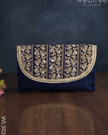 Golden Embroidery Sling Bag With Zardosi Work - Wl3028 Bags