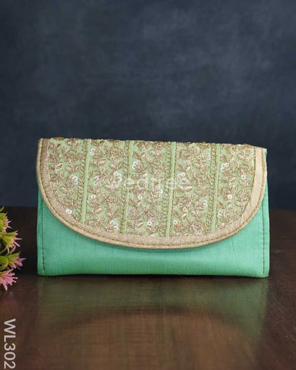 Golden Embroidery Sling Bag With Zardosi Work - Wl3028 Bags
