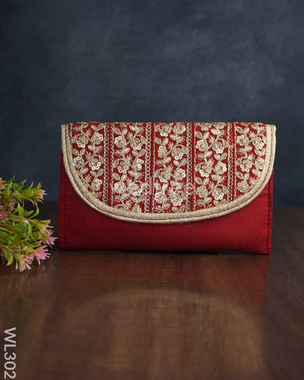 Golden Embroidery Sling Bag With Zardosi Work - Wl3028 Bags