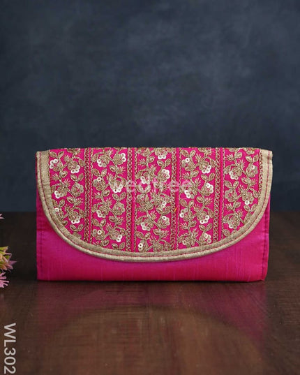 Golden Embroidery Sling Bag With Zardosi Work - Wl3028 Bags