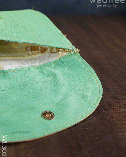 Golden Embroidery Sling Bag With Zardosi Work - Wl3028 Bags