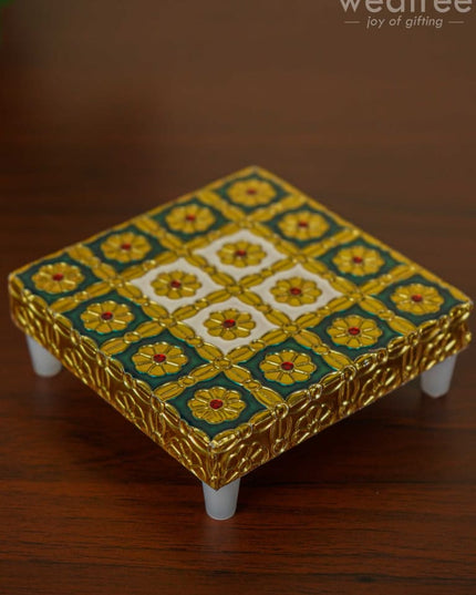Meenakari Golden Manai - Wbg1105 Pooja Utilities