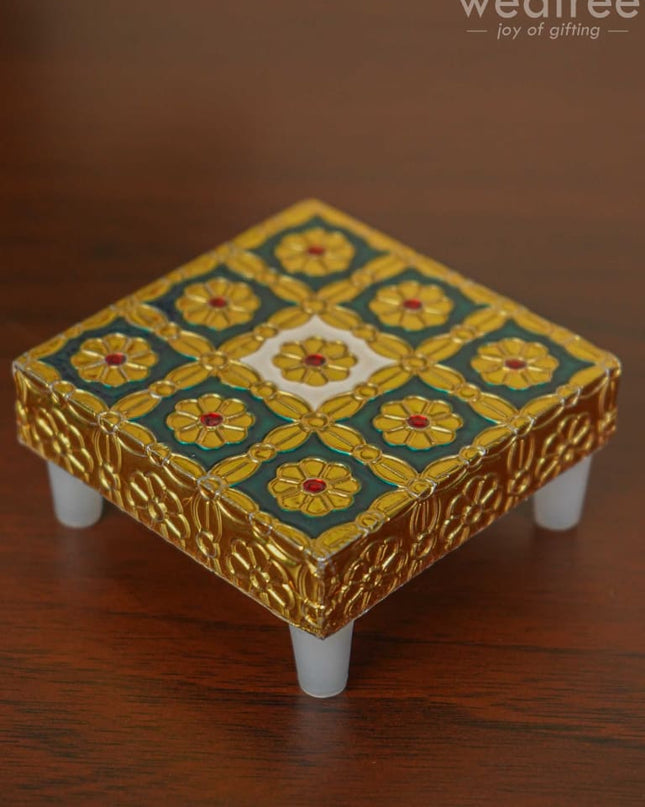 Meenakari Golden Manai - Wbg1105 Pooja Utilities