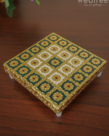 Meenakari Golden Manai - Wbg1105 Pooja Utilities