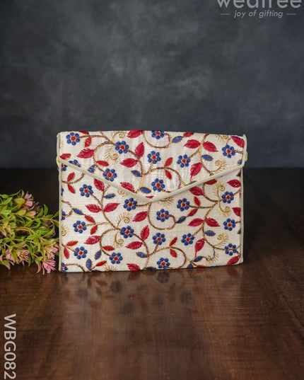 Golden Floral Embroidery Sling Bag - Wbg0828 Clutches & Purses
