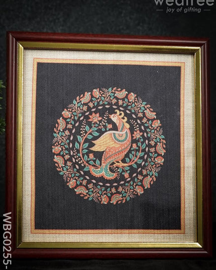 Golden Frame:  Peacock Design - Wbg0255-1 Wall Hanging Frames