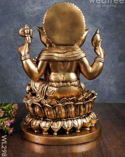 Golden Ganesha Idol - Wl2987 Showpieces