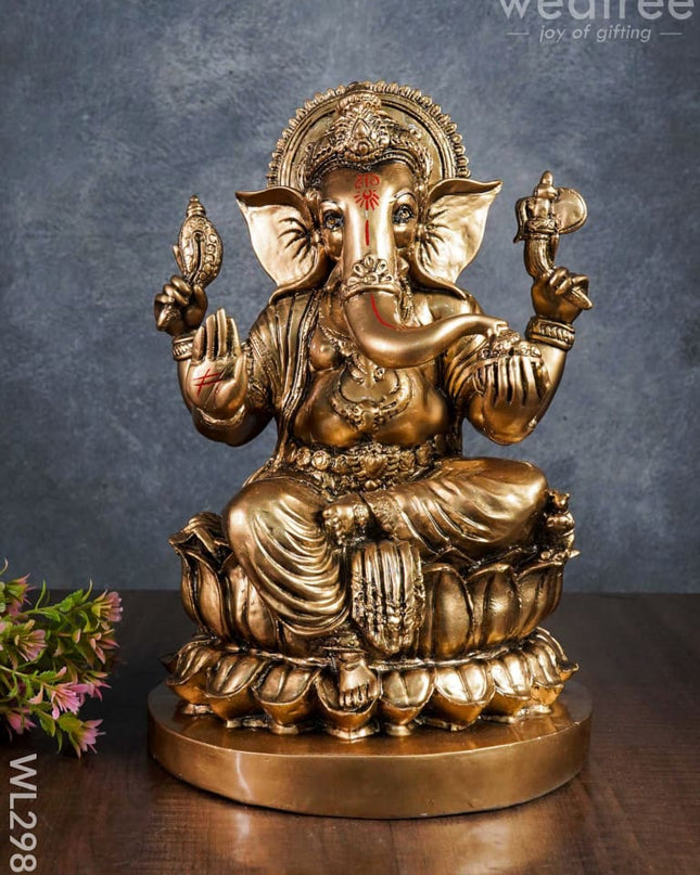 Golden Ganesha Idol - Wl2987 Showpieces