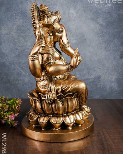 Golden Ganesha Idol - Wl2987 Showpieces
