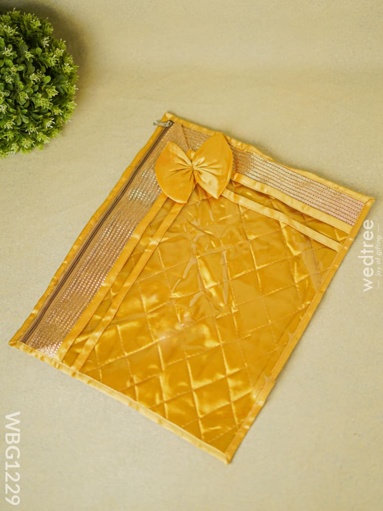 Golden Lace Saree Cover - Wbg1229 Bags