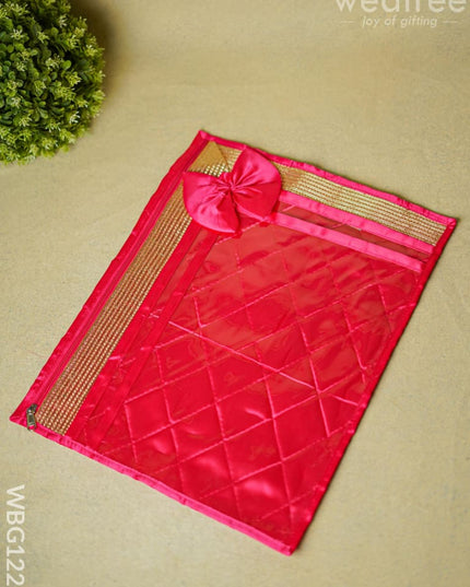 Golden Lace Saree Cover - Wbg1229 Bags