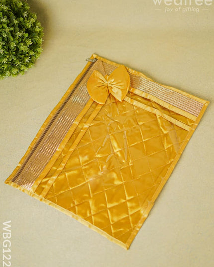Golden Lace Saree Cover - Wbg1229 Bags