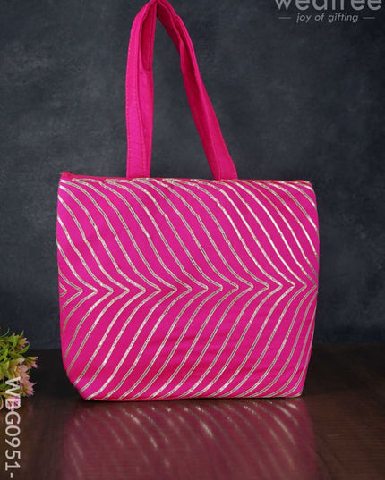 Golden Lace Work Hand Bag - (10X8) Wbg0951 Bags