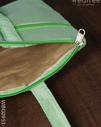 Golden Lace Work Hand Bag - (10X8) Wbg0951 Bags