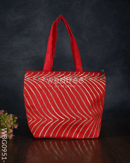 Golden Lace Work Hand Bag - (10X8) Wbg0951 Bags