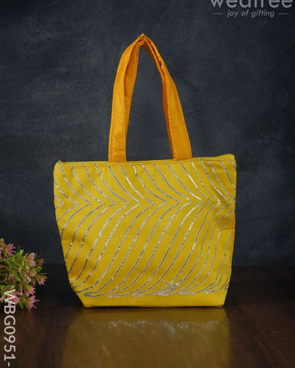 Golden Lace Work Hand Bag - (10X8) Wbg0951 Bags