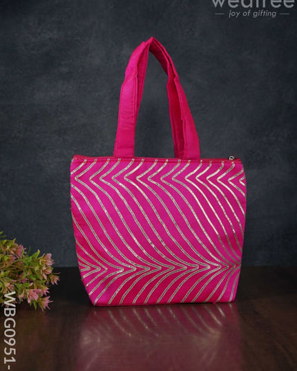 Golden Lace Work Hand Bag - (10X8) Wbg0951 10X8 Inch Bags