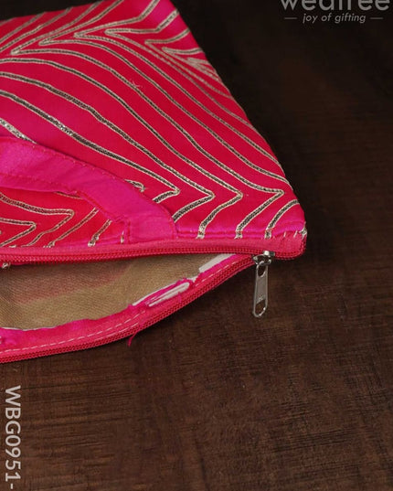 Golden Lace Work Hand Bag - (10X8) Wbg0951 Bags