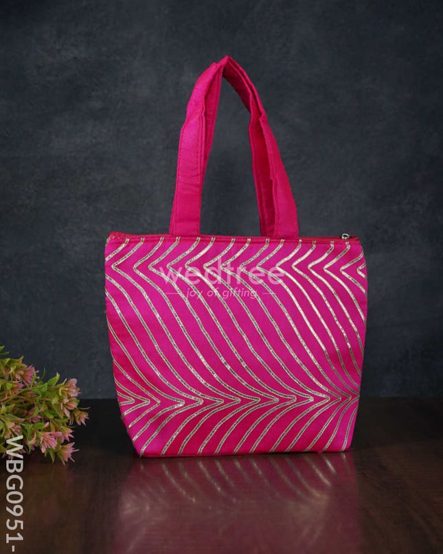 Golden Lace Work Hand Bag - (10X8) Wbg0951 10X8 Inch Bags