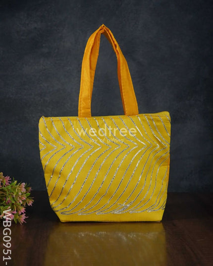 Golden Lace Work Hand Bag - (10X8) Wbg0951 Bags