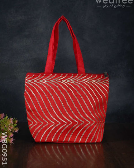 Golden Lace Work Hand Bag - (10X8) Wbg0951 Bags