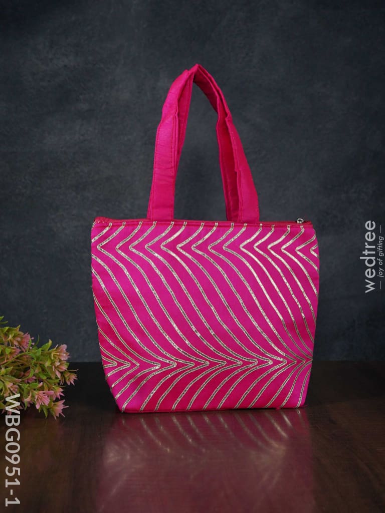 Golden Lace Work Hand Bag - (10X8) Wbg0951 10X8 Inch Bags