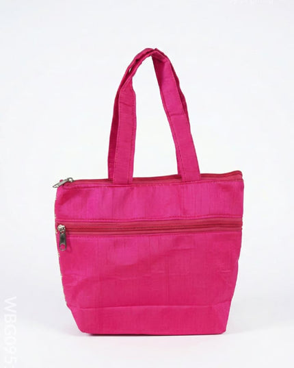Golden Lace Work Hand Bag - (12x9) - WBG0951-2 - Hand Bags