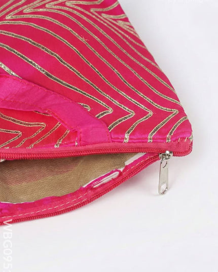Golden Lace Work Hand Bag - (12x9) - WBG0951-2 - Hand Bags
