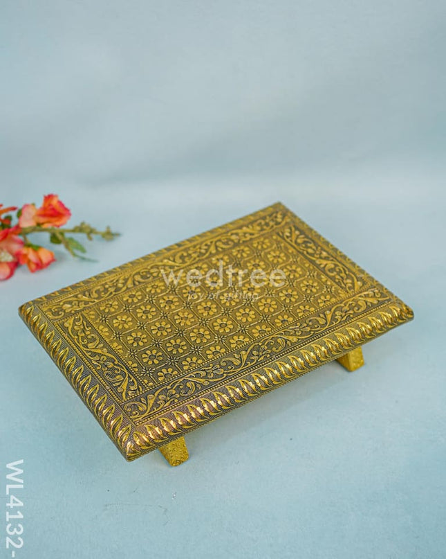 Golden Meenakari Manai (12 X 8) - Wl4131-2 Bajots &