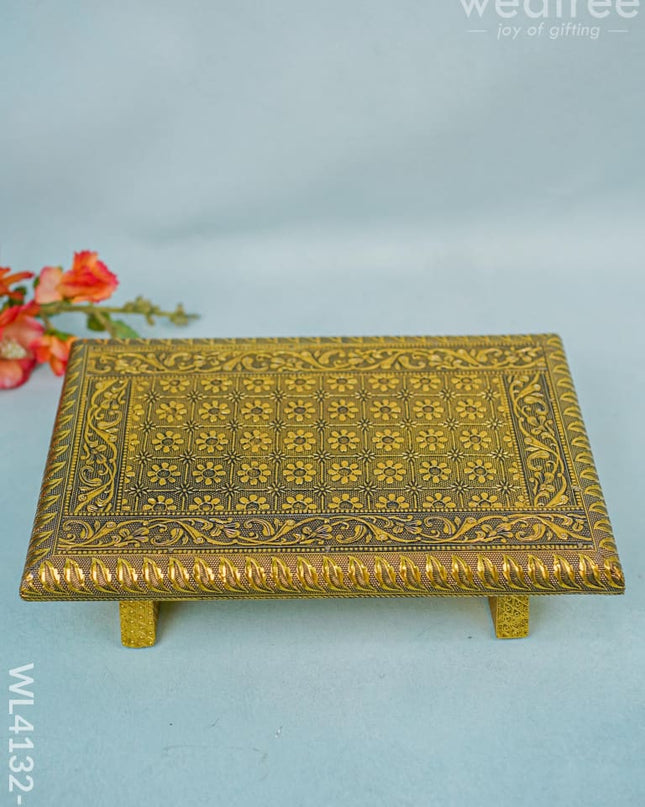 Golden Meenakari Manai (12 X 8) - Wl4131-2 Bajots &