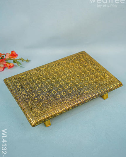 Golden Meenakari Manai (15 X 10) - Wl4132-2 Bajots &
