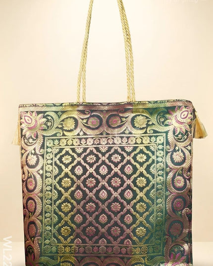 Grand Banarasi Assorted Design Hand bag (16 X 16) WL2293 - Hand Bags