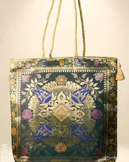 Grand Banarasi Assorted Design Hand bag (16 X 16) WL2293 - Hand Bags