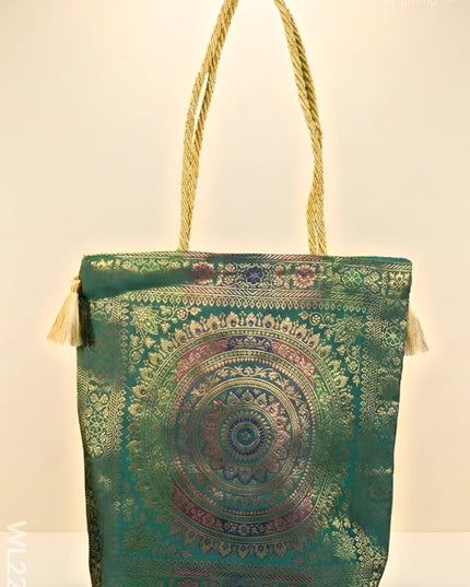 Grand Banarasi Assorted Design Hand bag (16 X 16) WL2293 - Hand Bags