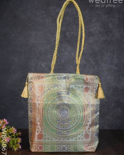 Grand Banarasi Hand Bag (12X12) - Wbg0671 Bags